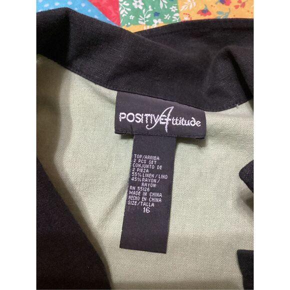 Vintage Positive Attitude Linen Blend Maxi Dress Set 16 - Picture 7 of 10